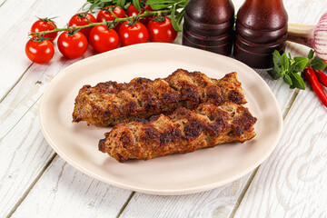 Chicken kebab minced meat and spices