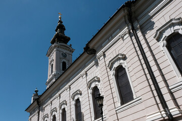 St. George orthodox Cathedral on sunny summer day. Novi Sad, Serbia.
