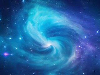 Ethereal Gradient Galaxy: Turquoise and Indigo Wonders background