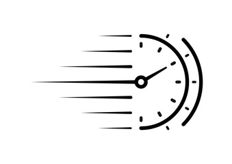 fast semicircle speedometer. semicircular dial concept. speedometer for the world of sports, technology