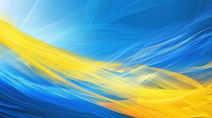 Bright blue and yellow background with dynamic lines and plenty of room for text 