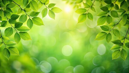 Soft blurred background of green leaves in a forest, nature, foliage, trees, environment, peaceful, serene, tranquil, plant
