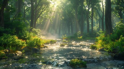 Fototapeta premium waterfall in the forest