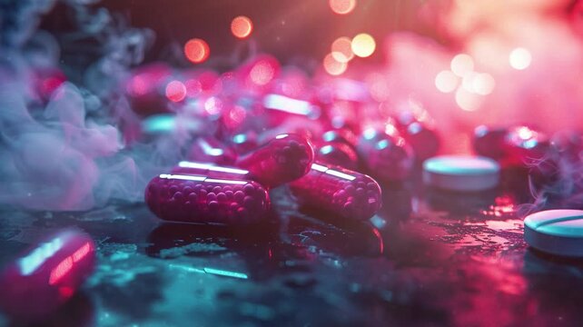 international overdose awareness day concept image with focus on various kinds of pills, highlighting the global crisis of drug overdose
