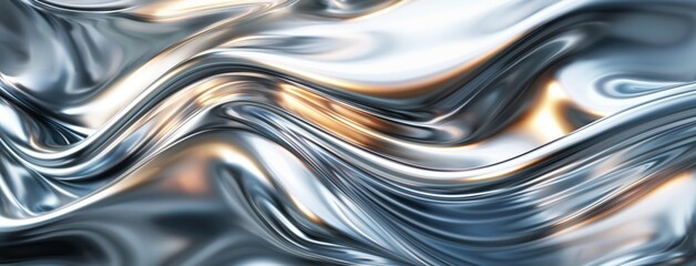 Chrome Waves Background