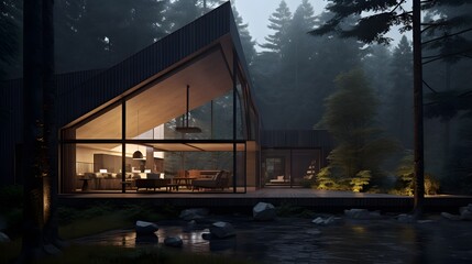 A-Frame Cabin in the Mountains