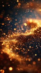 A gold and black image with a lot of sparkles