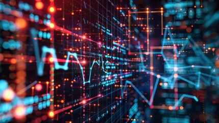 Abstract Digital Network Visualization