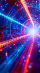Dreamy laser, light and shadow, technology wave, light wave, color background, dream background, high-tech background, digital wave background