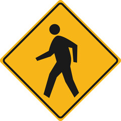 Pedestrain crossing sign illustration vector