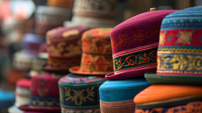 Turkish tradional hat on sale.
Travel season in Instanbul.