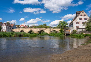 Historic bridge at the city Harburg