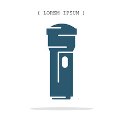 Vector symbol. Flashlight icon illustration. Stock vector symbol illustration design.