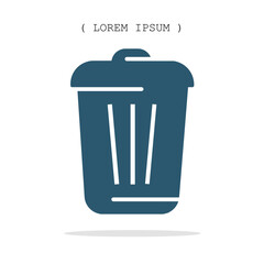 Vector symbol. Trash icon illustration. Stock vector symbol illustration design.