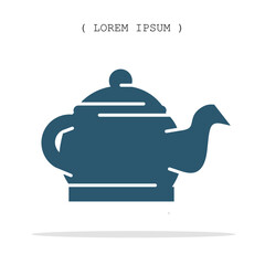 Vector symbol. Teapot icon illustration. Stock vector symbol illustration design.