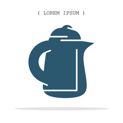 Vector symbol. Teapot icon illustration. Stock vector symbol illustration design.