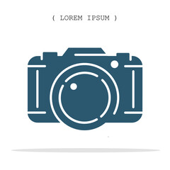 Vector symbol. Camera icon illustration. Stock vector symbol illustration design.