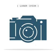 Vector symbol. Camera icon illustration. Stock vector symbol illustration design.