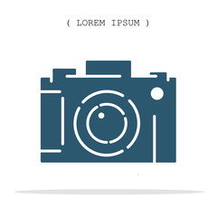 Vector symbol. Camera icon illustration. Stock vector symbol illustration design.
