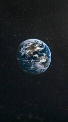 Obraz premium Earth seen from space, isolated on black background