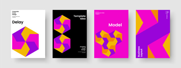 Obraz premium Abstract Report Template. Isolated Poster Design. Geometric Brochure Layout. Background. Flyer. Business Presentation. Book Cover. Banner. Magazine. Newsletter. Brand Identity. Advertising. Journal