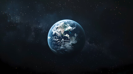 Fototapeta premium Earth seen from space, isolated on black background