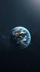 Obraz premium Earth seen from space, isolated on black background