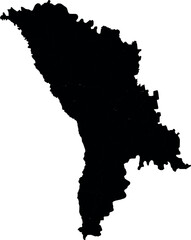Vector silhouette map of moldova