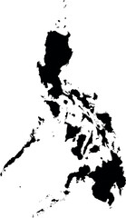 Vector silhouette map of philippines