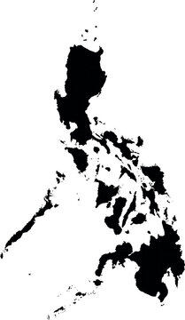 Vector silhouette map of philippines