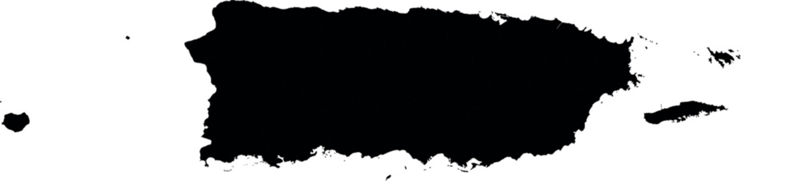 Vector silhouette map of puerto rico