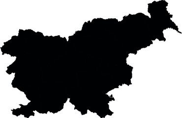 Obraz premium Vector silhouette map of slovenia