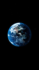 Obraz premium Earth seen from space, isolated on black background