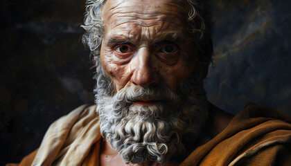 Recreation of a thinker of ancient classical Greece