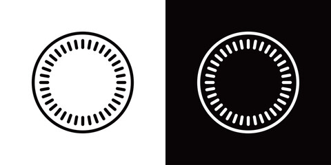 シンプルなお皿のラインアイコン