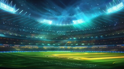 ICC world cup - Cricket stadium background with flag and trophy. Vector wallpaper design. illustration