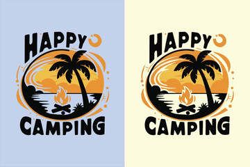 Happy Camping T-shirt design