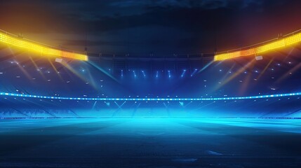 ICC world cup - Cricket stadium background with flag and trophy. Vector wallpaper design. illustration