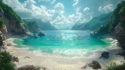 Fototapeta premium tropical island in the ocean