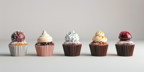 Cupcakes with frosting and sprinkles