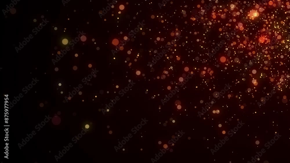 Fototapete Dust particles. Abstract background of many particles. Fire flying sparks. 3d rendering.