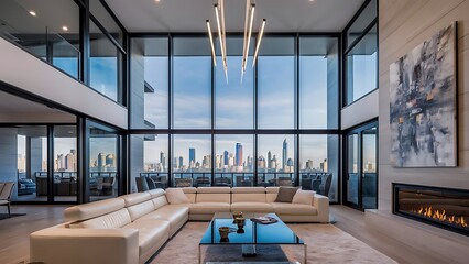 Fototapeta premium Luxurious modern living room