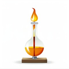 Cartoon Illustration of a Bunsen Burner