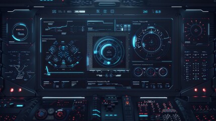 Elegant AI interface on a computer screen, hyper realistic, minimalistic design, futuristic technology theme