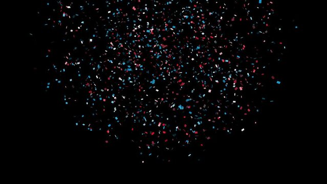 3D Party Confetti Celebration particles background,, congratulations confetti, firecracker on black. confetti explosion, streamers, for Carnival, Holiday, Christmas, New year, sale, birthday, party