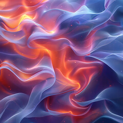 Obraz premium Abstract AI Canvas: Harmony in Blue & Orange