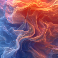Obraz premium Abstract AI Canvas with Blue-Orange Hues