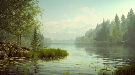 Naklejka premium Hyper realistic vintage conservation efforts, natural resource management scenes, retro environmental concept