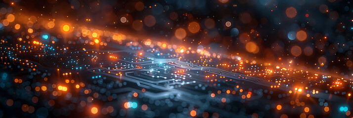 Obraz premium Cyber Security Concept Illustration - Empty Canvas & Abstract Shapes