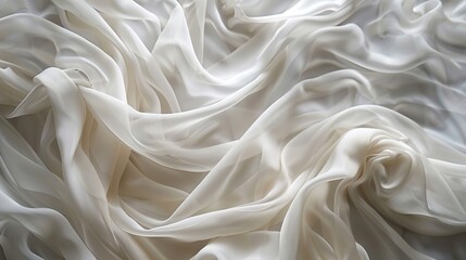 Fototapeta premium Ethereal Draping of Transparent Chiffon Fabric for Elegance and Grace